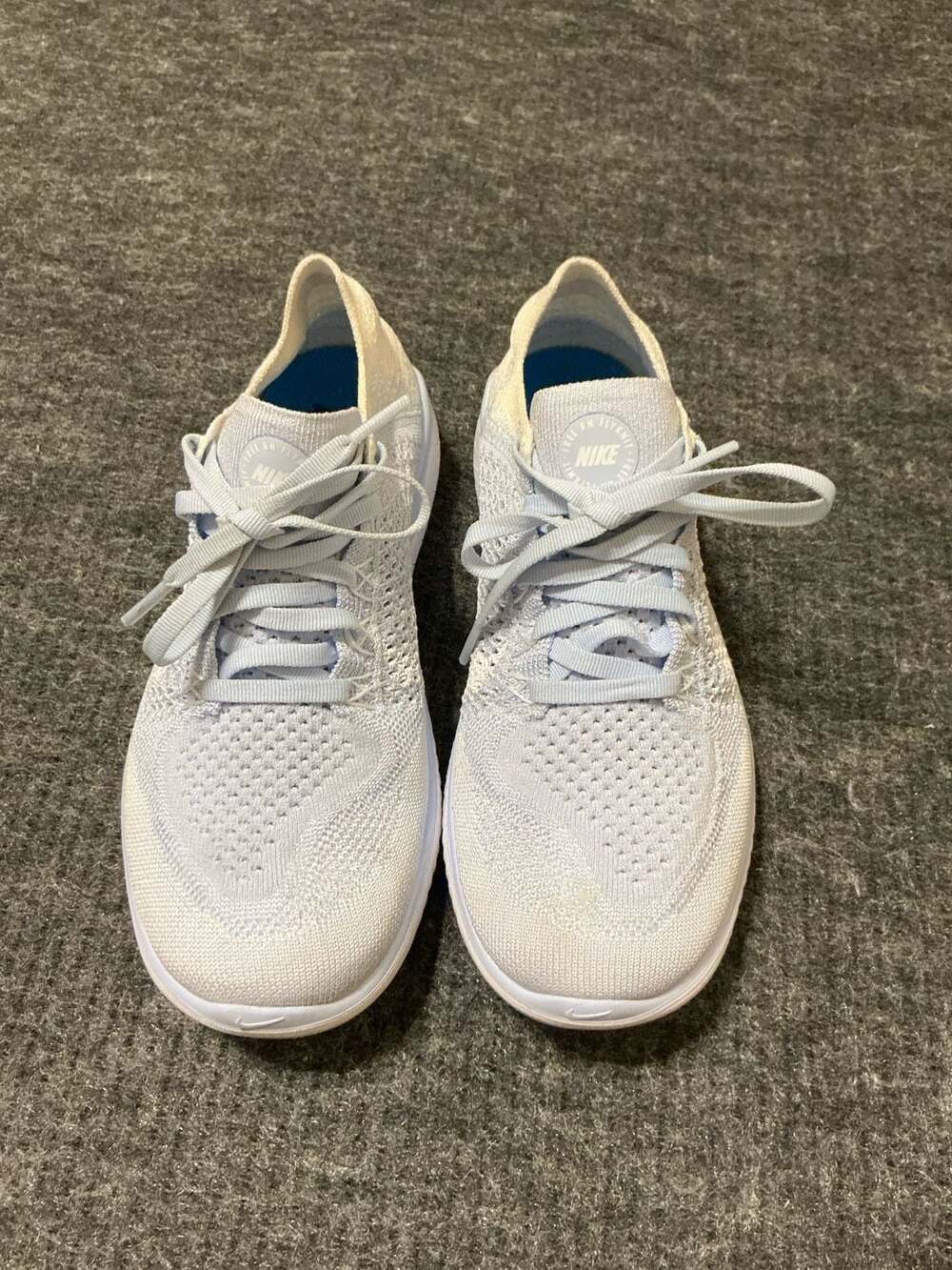 Nike Free RN Flyknit 2018 Running Shoes Womens Size 6.5 Light Blue